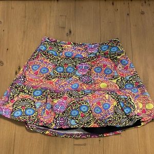 Dona Jo sugar skull print running skort
